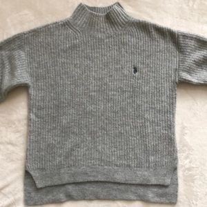 Polo Gray Mock neck Sweater Size Small